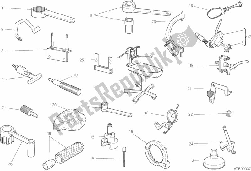 Alle onderdelen voor de Werkplaatsgereedschap, Motor van de Ducati Scrambler Urban Enduro Brasil 803 2017